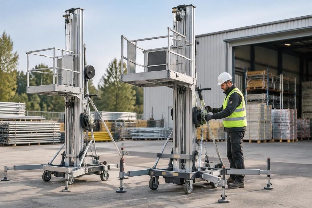 Élévateur mécanique de charge : options de location chez Loxam et Kiloutou